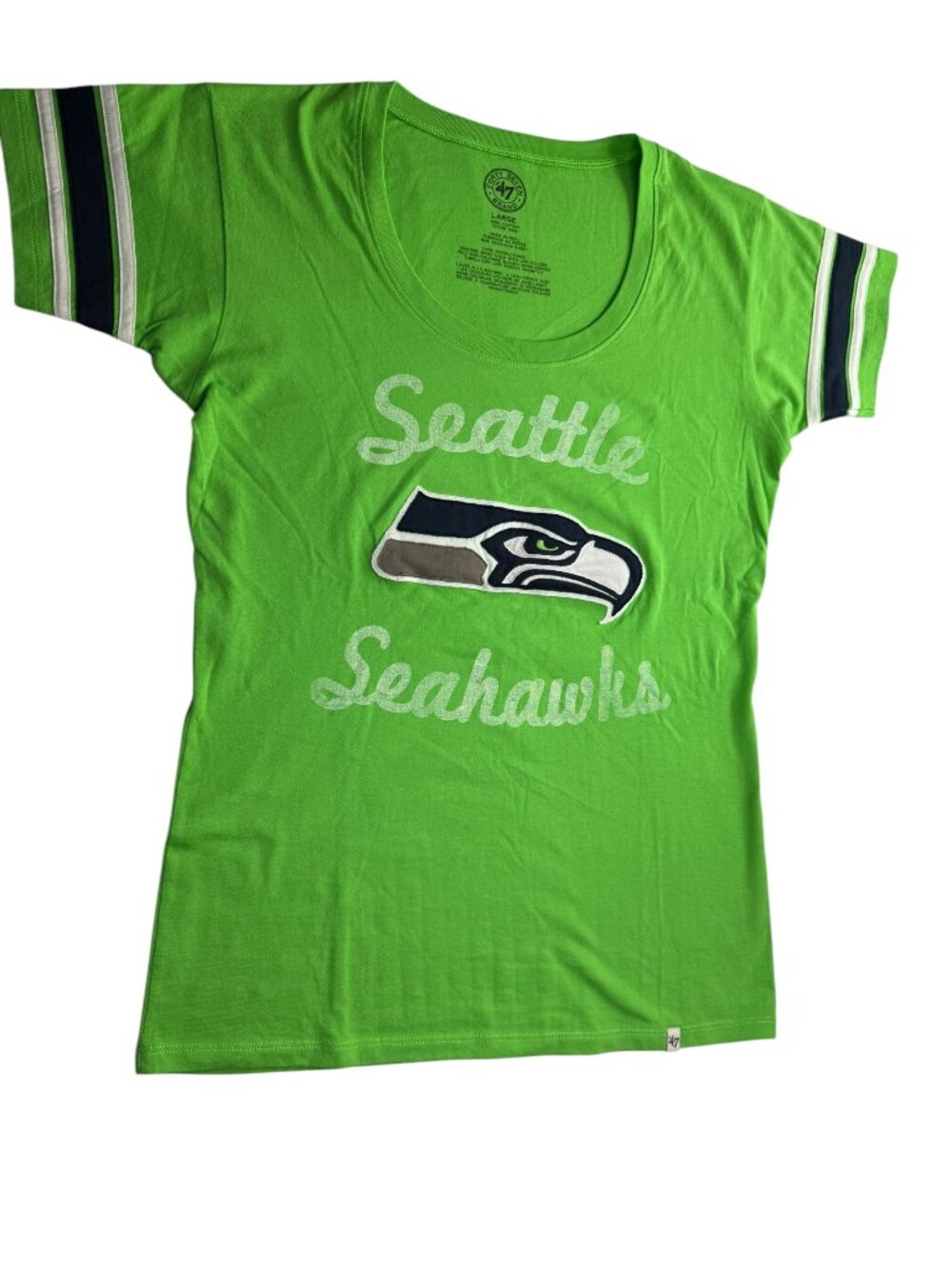 FORTY SEVEN '47 T Shirts.  Green Short Sleeve.  Seattle Seahawks Football L